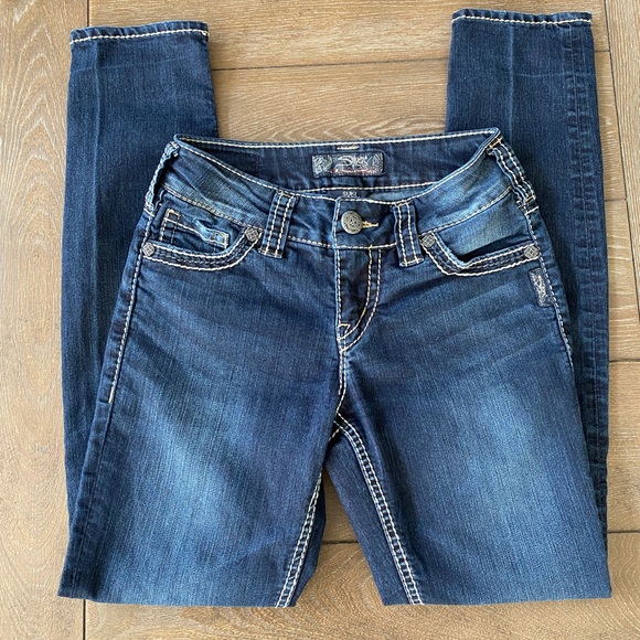 Silver Jeans Suki Skinny - waist 25  length 29 - Picture 3 of 6